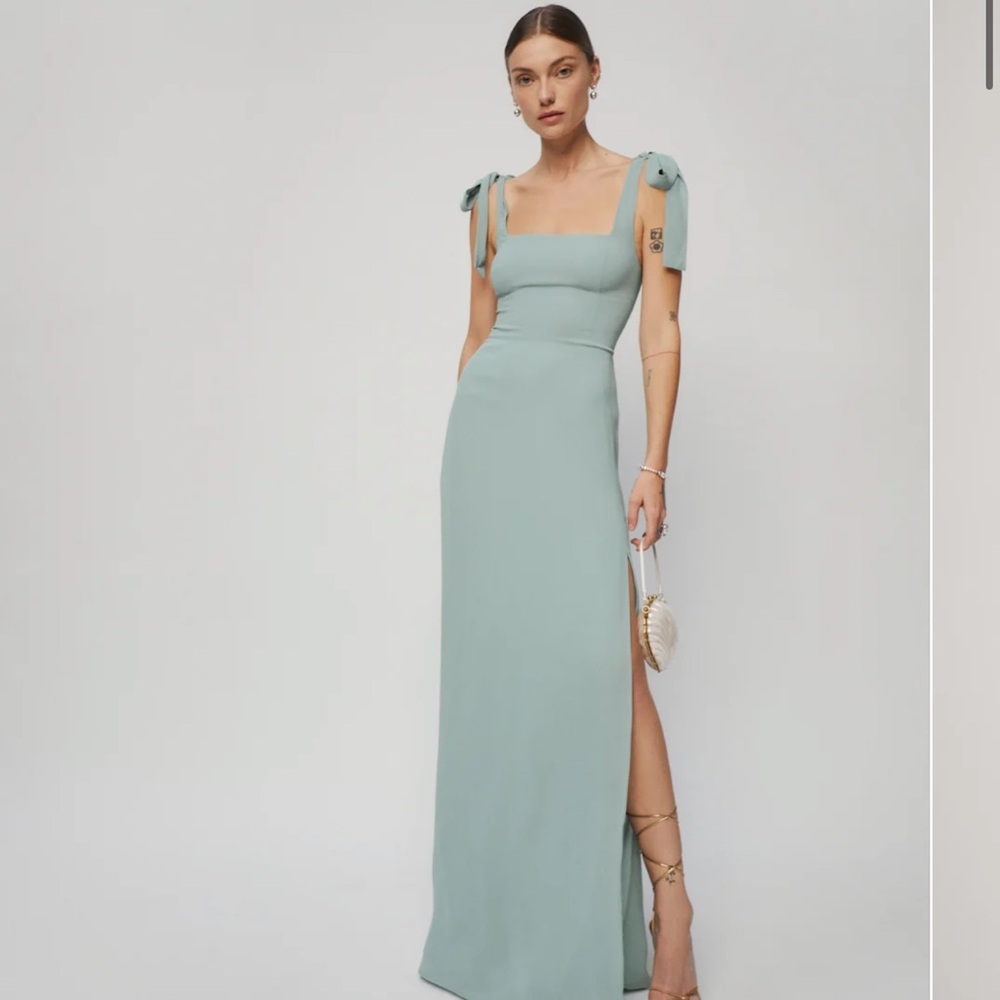 Reformation Westerly Dress Green - Size 0